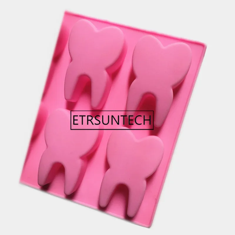 30pcs Teeth Chocolate Fondant Cake Decoration Tools Pudding Mould Cake Mold 3D Tooth Shaped Silicone 6-hole Molds Jelly