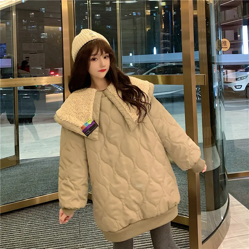 

2024 New Ladies Down Cotton Jacket Women's Short Winter Loose Bread Coat Jacket Student Korean Version Coat