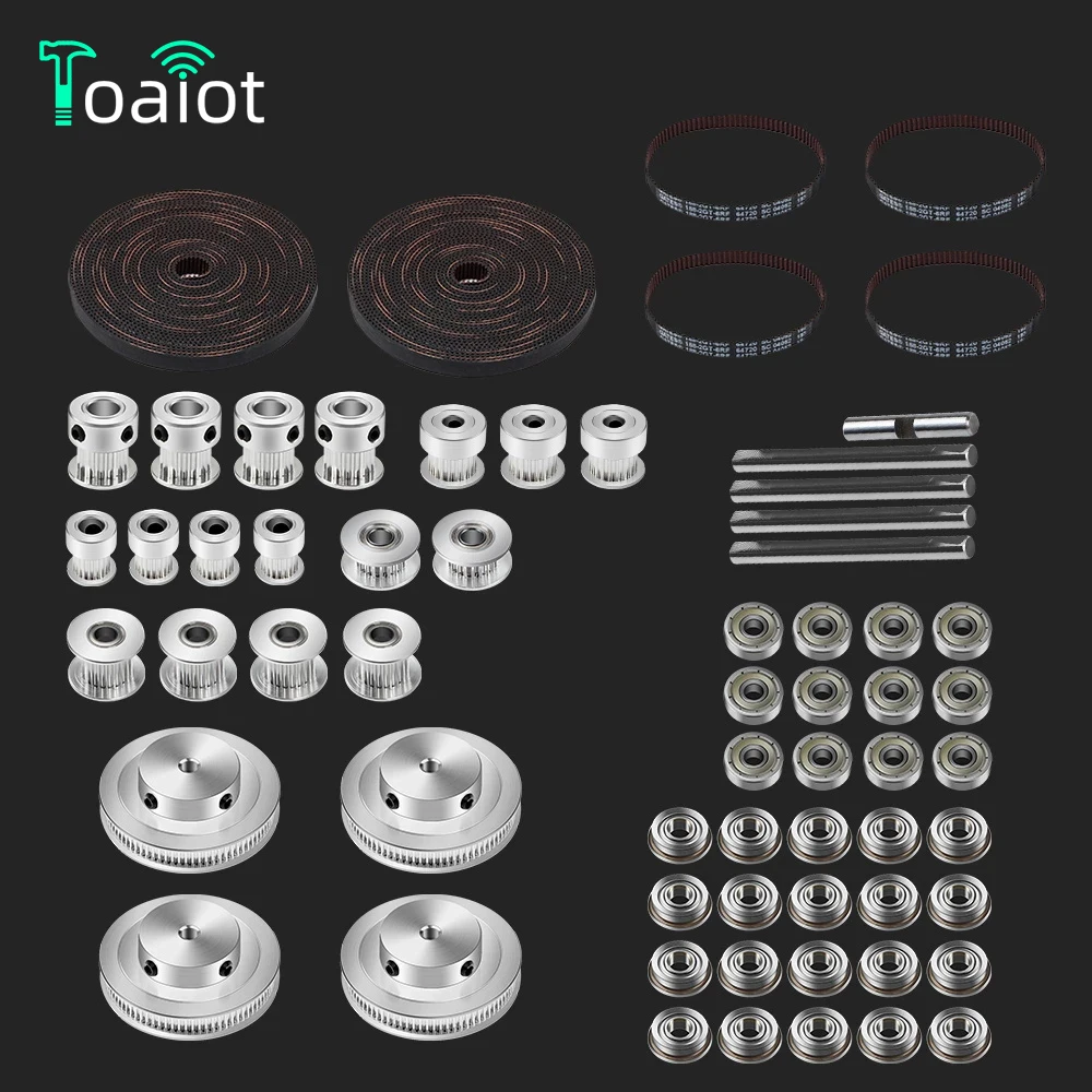 Toaiot VORON 2.4 Set GT2 LL-2GT RF Open Timing Belt 2GT 16T 80T 20T Tooth Pulley 188-2GT Shaft Bearing 625 F695 2RS Motion Parts