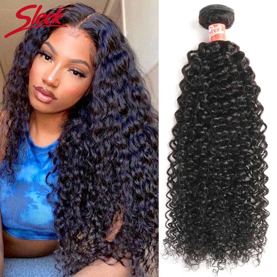 Sleek Brazilian Hair Weave Bundles Kinky Curly Bundles 8 to 28 30 Inches Bundles remy Human Hair Extension 1/3/4 Bundle Deals