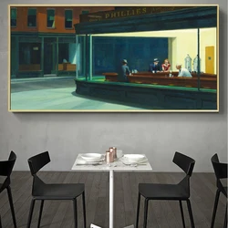 Wall Art Paintings Wall Canvas Art Posters and Prints Wall Art Nighthawks by Edward Hopper Pictures for Living Room Home Decor