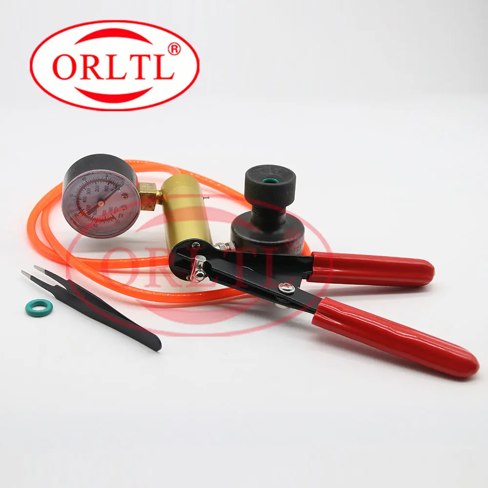 

ORLTL Universal Common Rail CRS Injector Valve Assembly Leaking Tester Tightness Diagnsotic Tool With Vacuum Gauge HNBR Seal O R