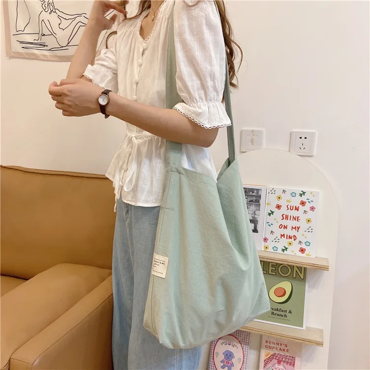 

Large Capacity Canvas Tote Shoulder Bag Fabric Cotton Cloth Reusable Shopping Bag for Women 2020 Beach Handbags Shopper Bags