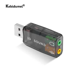 Usb Sound Card 5.1 External USB to Jack 3.5mm Headphone Audio Adapter Micphone Sound Card For Mac Win Compter Android Linux