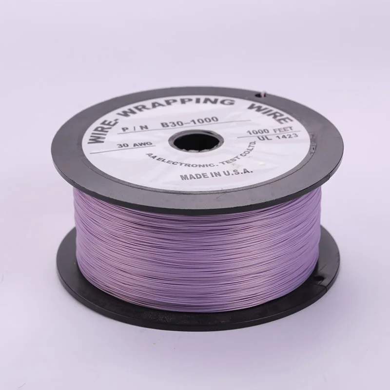 PVDF Silver Plated Copper Wire 24/26/28/30/32/34/36 AWG Micro Fine UL1423 High Temperature Electronic DIY Single Core Cable PCB