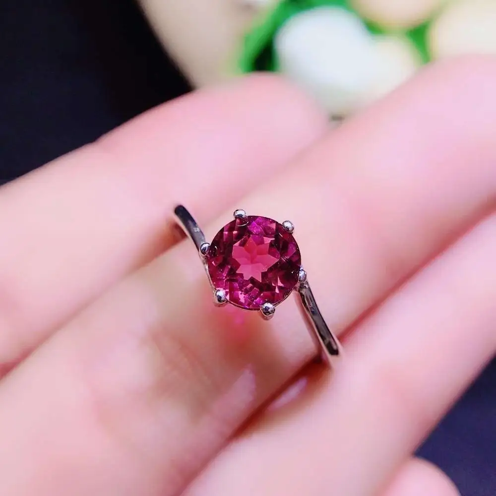 

Natural And Real Garnet Ring 925 Jewelry for Women's Ring Fine Jewelry, Christmas Gift