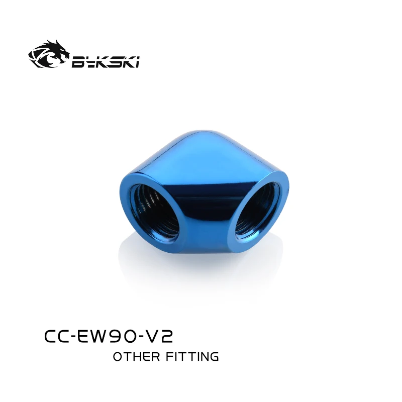 Bykski CC-EW90-V2 Pc Waterkoeling Rotary Fittings 90 Graden G1/4 'Dubbele Interne Draad Water Cooler Gadget Buis connector