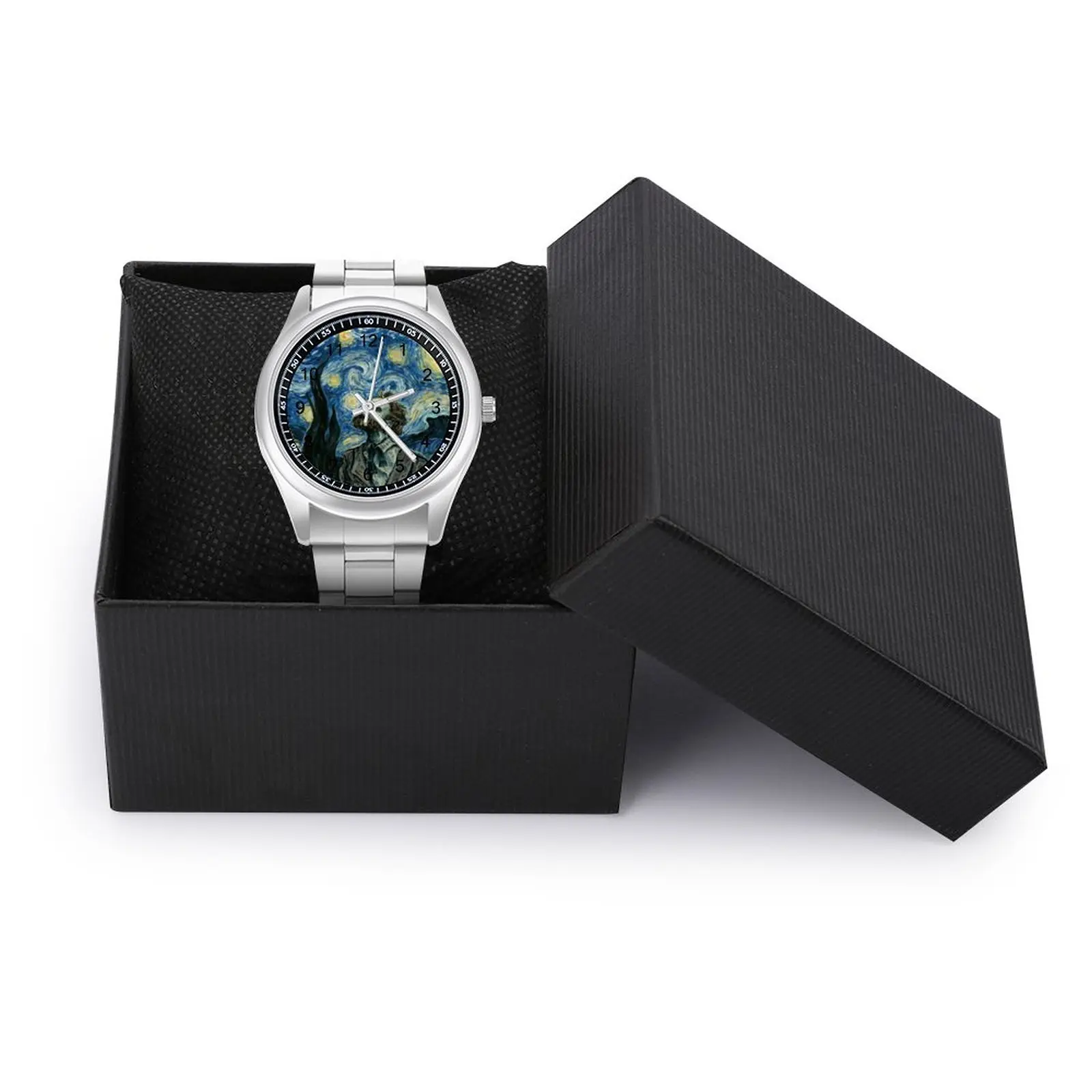 Van Gogh Starry Night Quartz Watch Exclusive Man Wrist Watch Design Steel Gym High Class Wristwatch