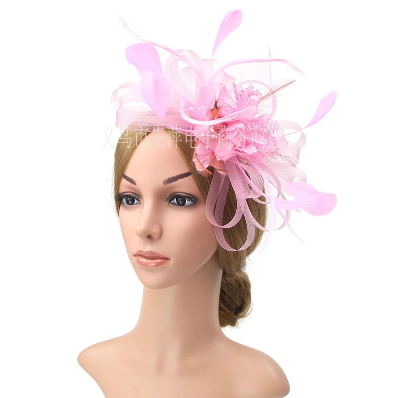 Janevini penas verdes chapéus de casamento e fascinadores chapéu para casamento hairband nupcial festa fascinator chapéu traje acessório 2020