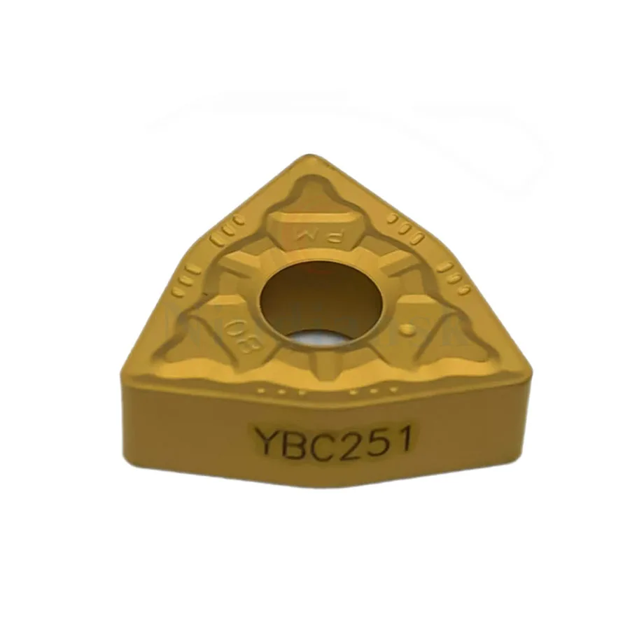 10PCS CNC Turning Tools WNMG080404-PM YBC251 WNMG080408-PM WNMG080412-PM YBC251 YBC252 Carbide Inserts External Turning Tools