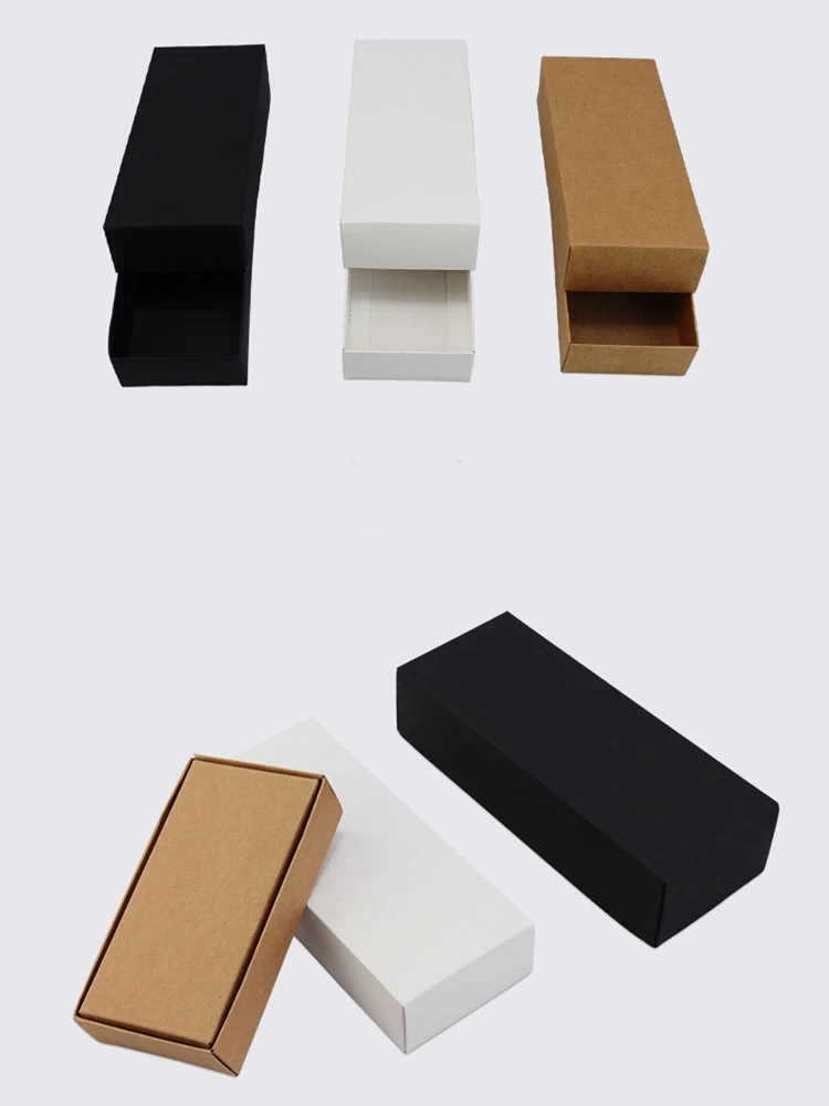 20 pcs Kraft Paper carton box large gift box black white giftbox lid cardboard paper box big gift packaging box cosmetic packing