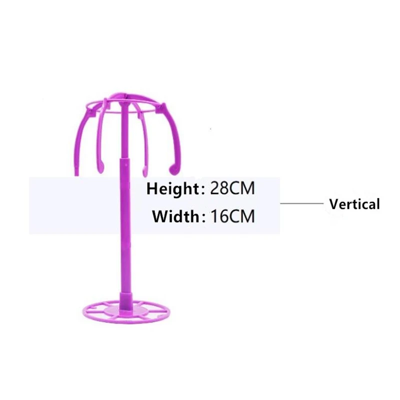 3 stijlen Plastic Verstelbare Pruik Stands Draagbare Opvouwbare Ondersteuning Pruik & Hoed Display Standhouder Pruik Stabiel Gereedschap Mutil-Color Hot