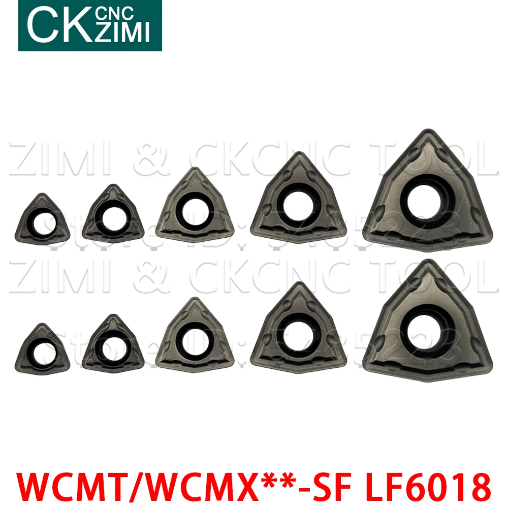WCMT030208-SF WCMT050308-SF WCMT06T308-SF WCMT080412-SF WCMX040208-SF LF6018 كربيد CNC تحول U الحفر إدراج WCMT WCMX إدراج