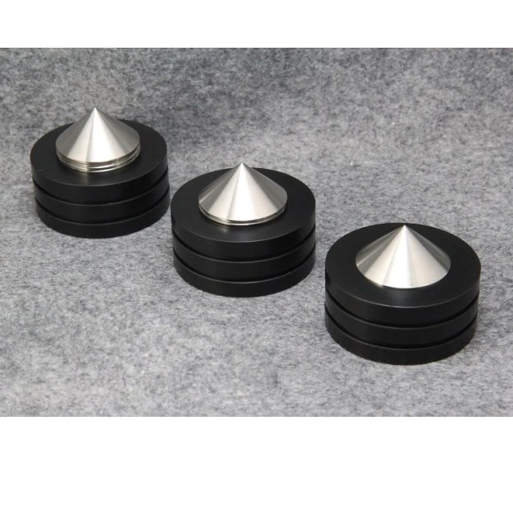 Preffair NEW Black  Steel Dia 49*37mm Sound Isolation Feet Speaker Spikes Audio Cones HiFi Mounts Amplifier Feet SP4949