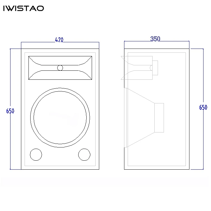 IWISTAO HIFI 12 인치베이스 스피커 플러스 트위터 혼 빈 캐비닛 1pc 솔리드 우드 반전 튜브 앰프 용 스피커 유닛 없음 DIY