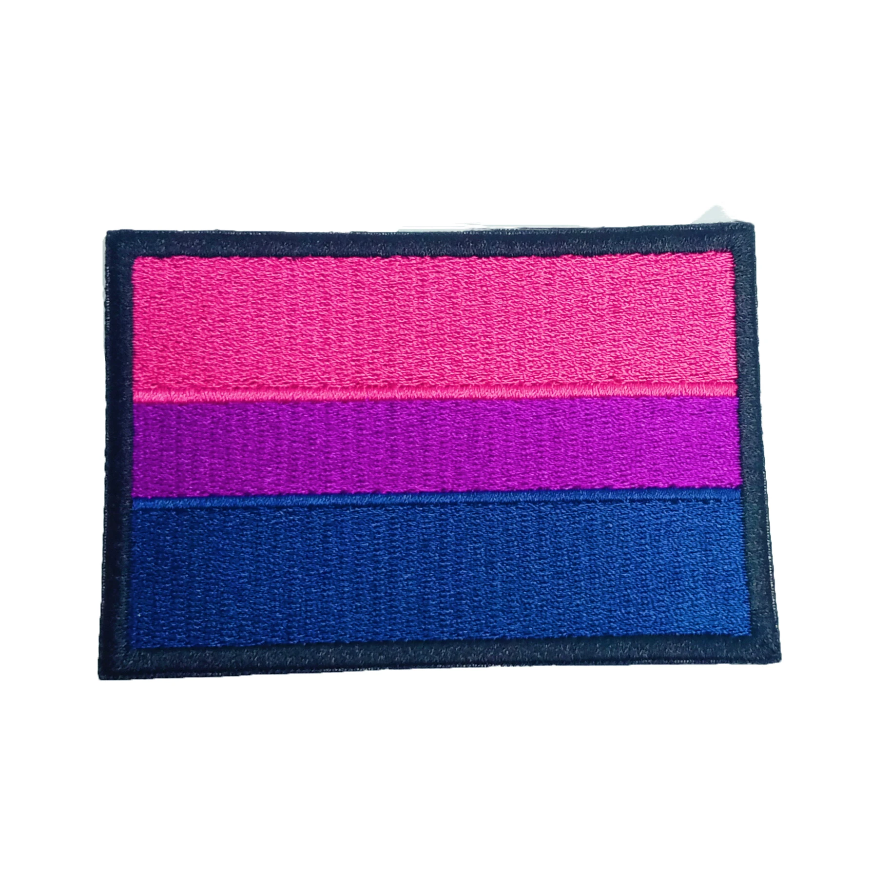 Bisexual Gay Pride Flag Embroidered Patch Iron on Patches for Clothing Sewing Cheap Hippie Clothes Appliques Decoration DIY