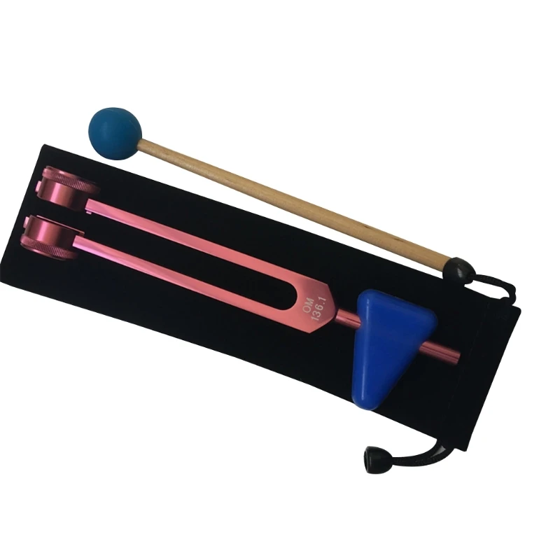 OM 136.1Hz Tuning ForksชุดChakraส้อมเสียงHealingส้อมคริสตัลส้อมปรับTherapy Toolเครื่องมือAกระเป๋า