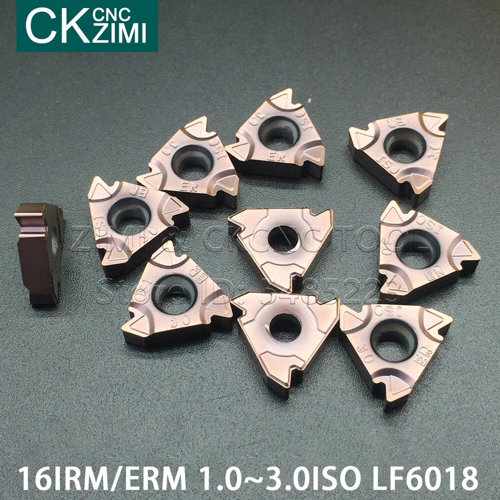 16IRM 16ERM 1.0ISO 1.5ISO 2.0ISO 3.0ISO LF6018, إدراج خيط كربيد الصلب التنغستن CNC أدوات القطع أداة تحول