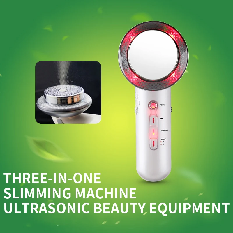 Three-in-one slimming instrument, introduction instrument, home portable beauty instrument, ultrasonic beauty instrument