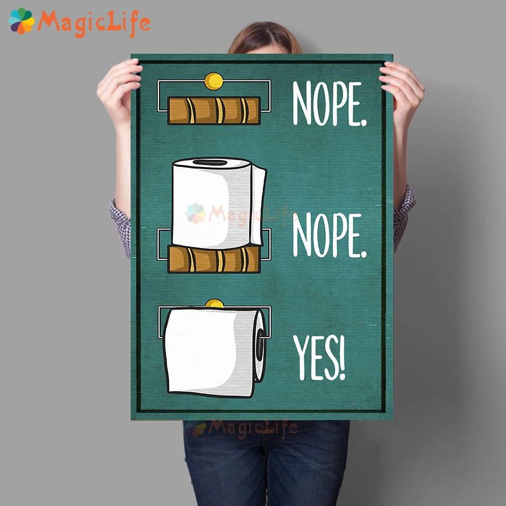 Funny Dog Animal Toilet Paper Nice Butt Wall Pictures For Living Room Bathroom Nordic Poster Wall Art Canvas Painting Unframed