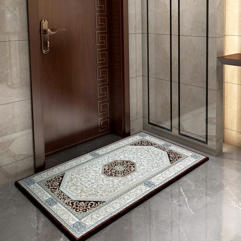 New Chinese Style Bedroom Carpet Bedside Floor Mat Anti-skid Entrance Door Mat Bathroom Kitchen Rug Long Hallway Carpet