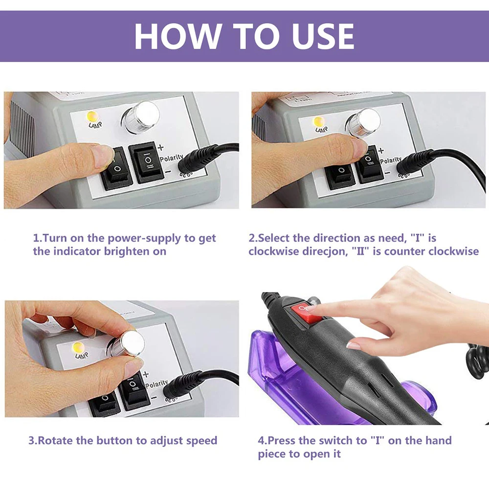 المهنية مانيكير آلة الحفر مجموعة الكهربائية مسمار آلة الحفر مسمار ساندر هلام إهاب مزيل مسمار مخرطة ملف البولندية أداة