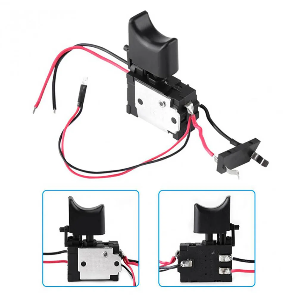 DC7.2-24V Electric Drill Switch Cordless Drill Speed Control Button Trigger W/Small Light Power Tool Parts For Bosch