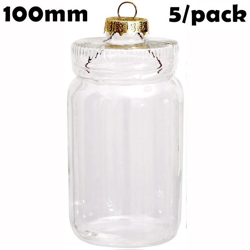 

5 Pieces x DIY Paintable Home Wedding Christmas Decoration Ornament 100mm Glass Milk Pot