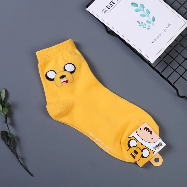 Calcetines tobilleros de algodón con estampado de dibujos animados para mujer, medias tobilleras con estampado de animales, estilo Harajuku, informal