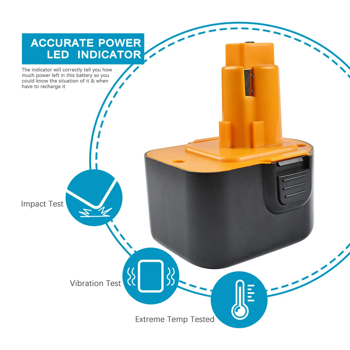 AAA+ 12V 3500mAh Ni-MH PS130 Replacement Battery for Black & Decker A9252 A9275 PS130 PS130A PS130 A9252 A9275 power tool