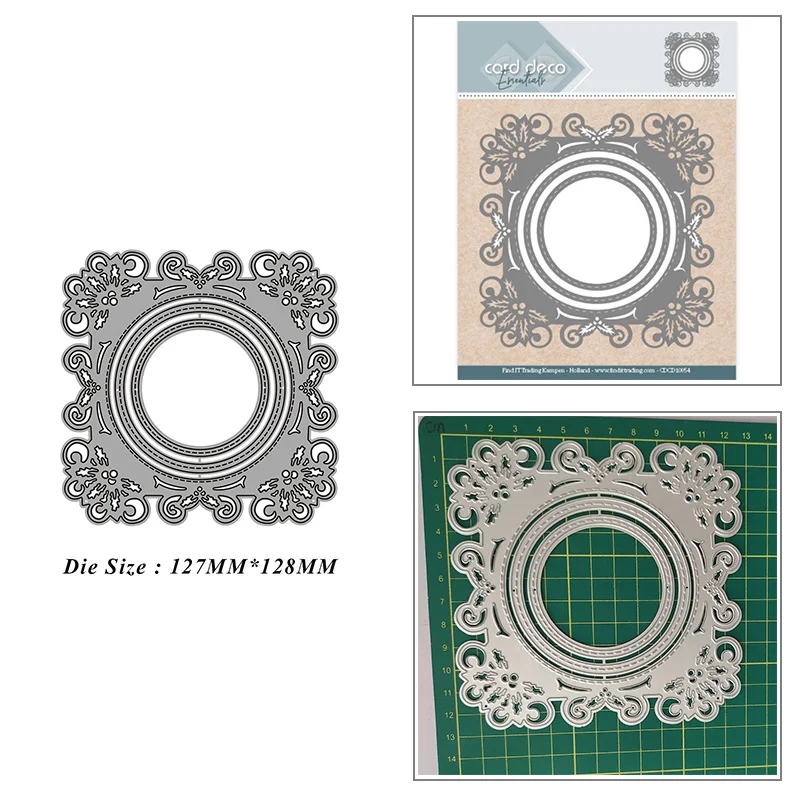 Round Lace Photo Frame Metal Cutting Dies for DIY Scrapbook Album Paper Card Decoration Crafts Embossing 2021 New Dies