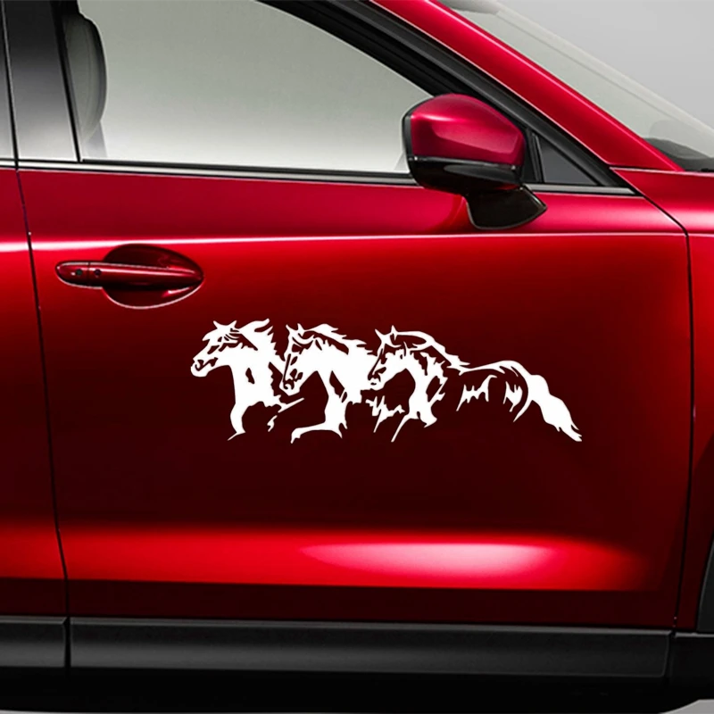 CK3386# Running Horses vinyl car sticker waterproof cool waterproof removable decal self-adhesive car auto stickers