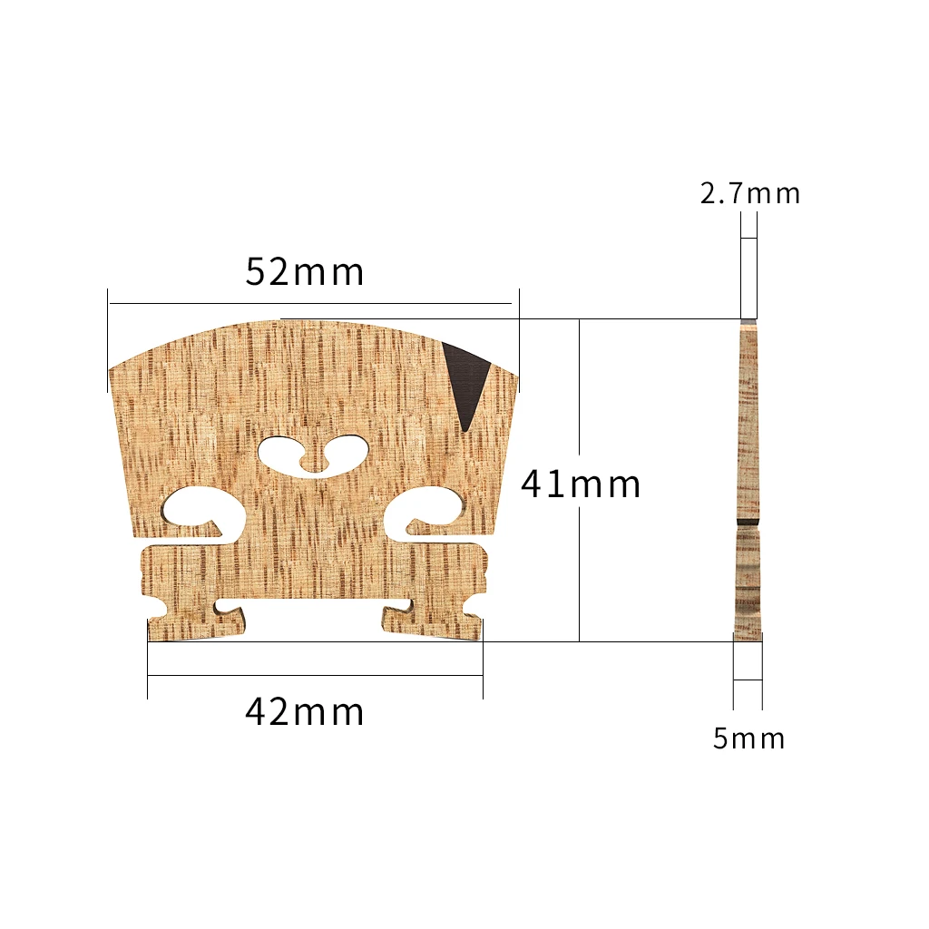 NAOMI 10pcs/1set Master AA Grade Snow Flake Texture Maple 4/4 Violin Bridge With E Ebony Inlay Replacement For Violin Fiddle