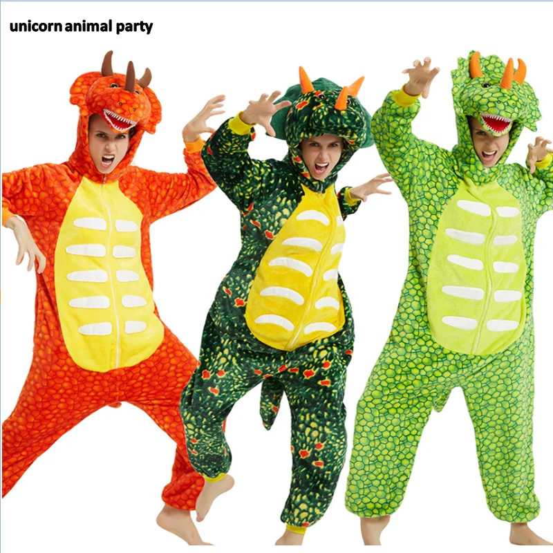 

Kigurumi Onesies Men women Cosplay triceratops dragon halloween Christmas Party Pajamas Pyjamas costumes carnival costume