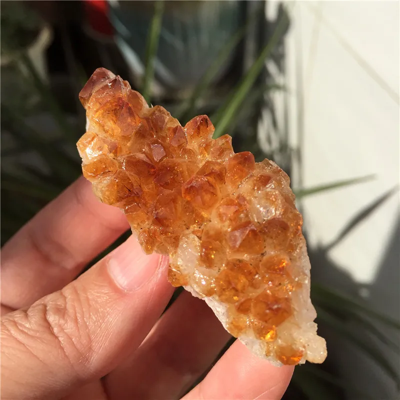 1PC Natural Citrine Quartz Crystal Cluser Rough Quartz Point Stone Druzy Crystal Specimen Healing Stones Home Decoration