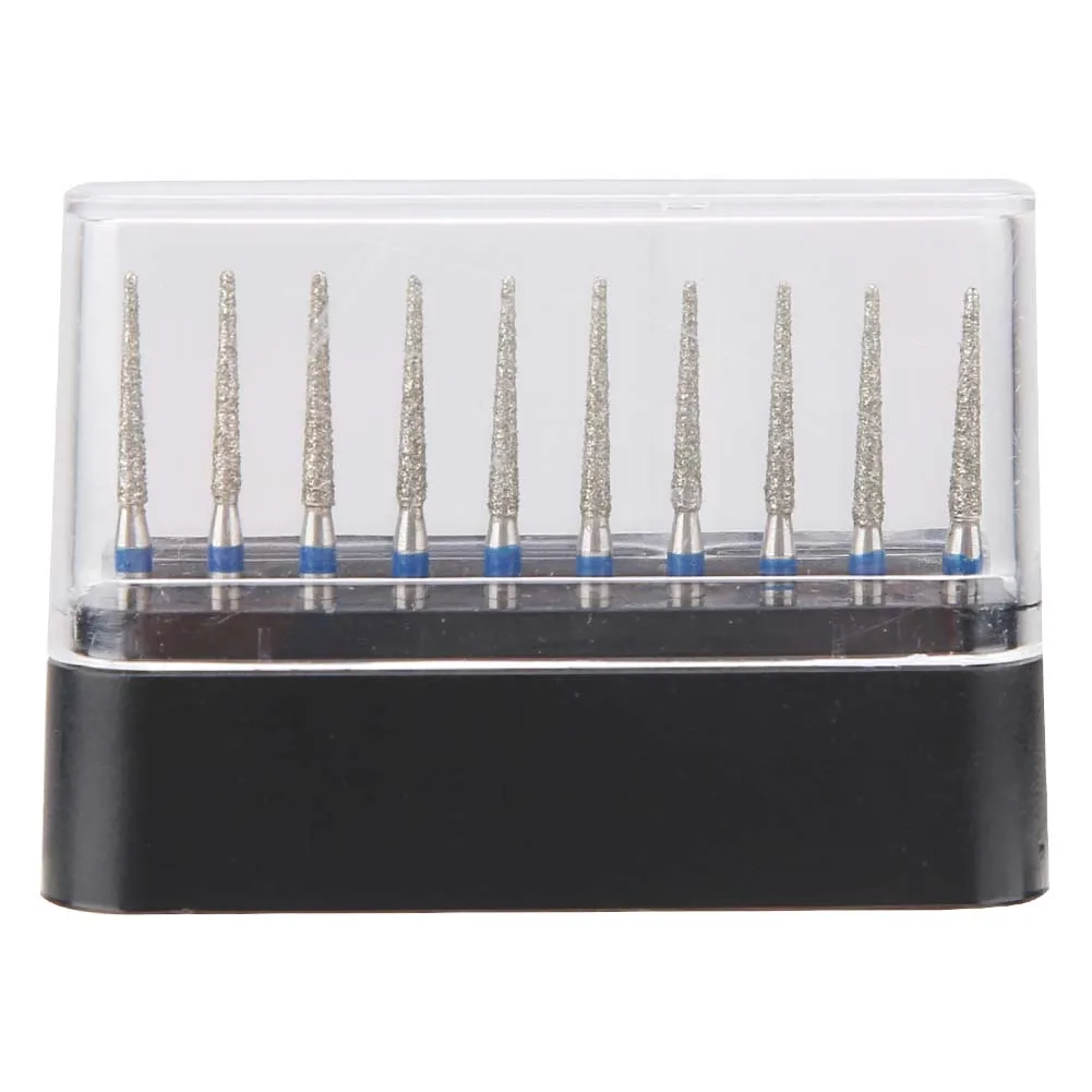 

10 Pcs FG 1.6mm Dentistry Stainless Steel Handle High Speed Handpiece Dental Natural Diamond Burs Dentist Polish Tool Materials