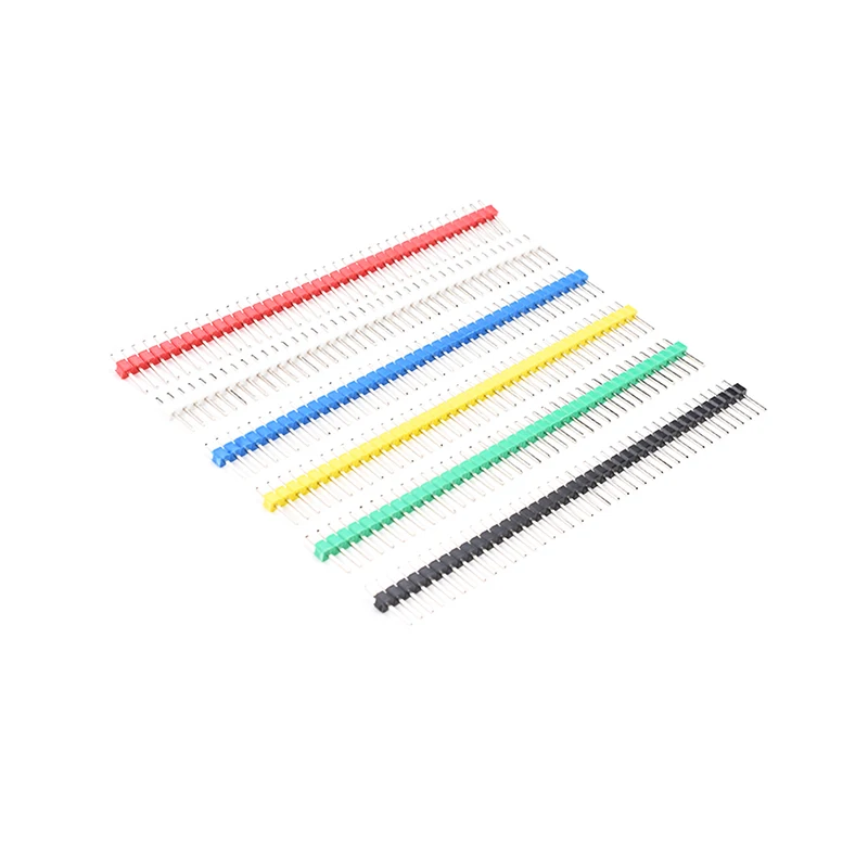 10PCS/LOT 40 Pin 1*40 2*40 Single/Double Row Male And Female 2.54 Breakable Pin Header Connector Strip For Arduino Colorful