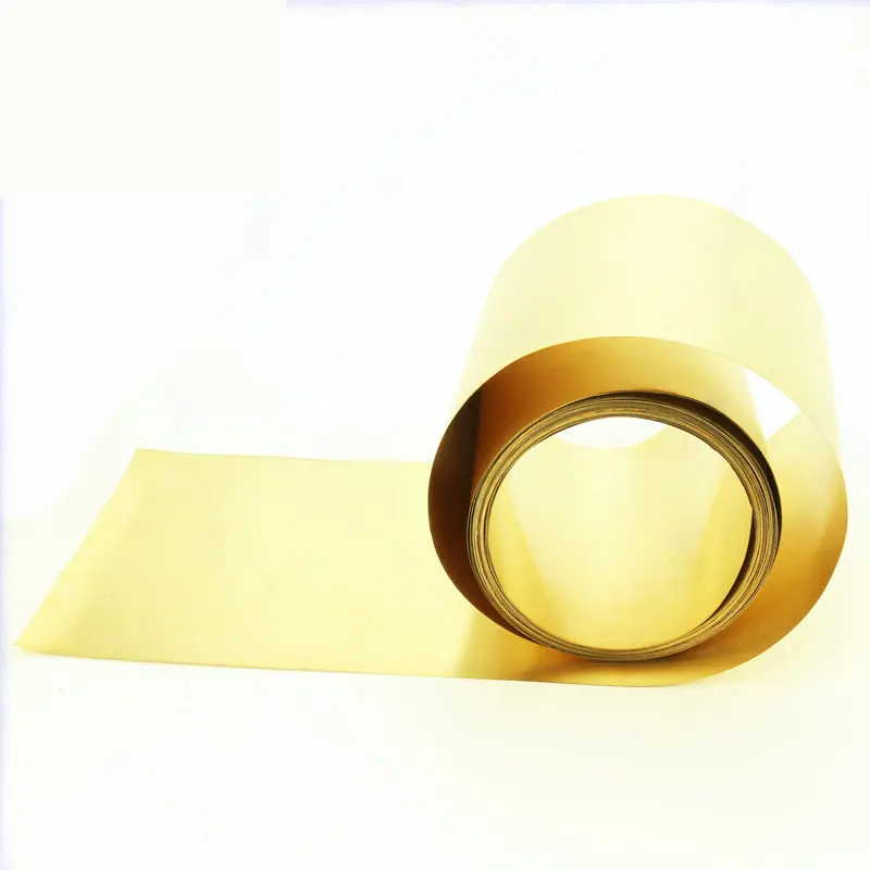 1m High Quality H62 Yellow Brass Sheet Foil Strip Belt Coil with Thickness 0.1-1mm and Width 10-300mm