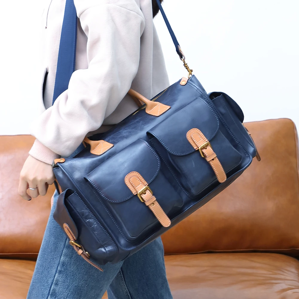 Jogujos mulheres viagem duffel homem do vintage grande-capacidade bolsa de moda ginásio portátil bolsa de couro genuíno sacos crossbody saco saco