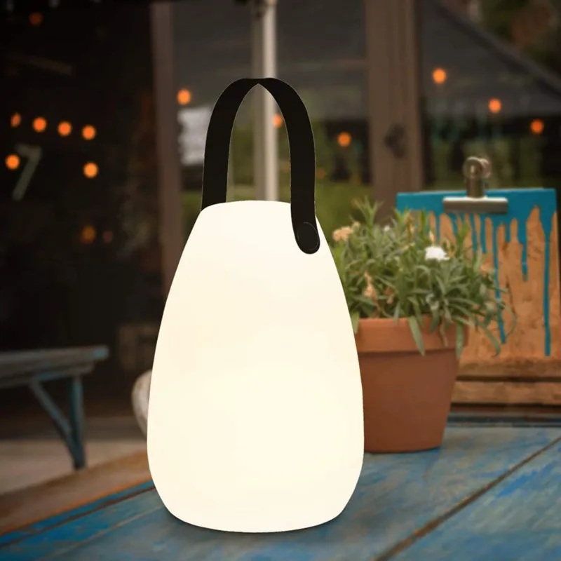 Outdoor Indoor LED Night Light Portable Rechargeable Decorative Table Garden Lamps Events Camping Mood Light with Remote Control