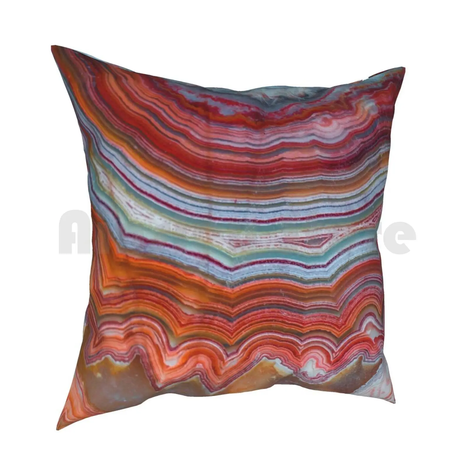 Crazy Lace Agate Gemstone Macro Pillow Case Printed Home Soft DIY Pillow cover Close Up Gemstone Crazy Lace Macro Crystal