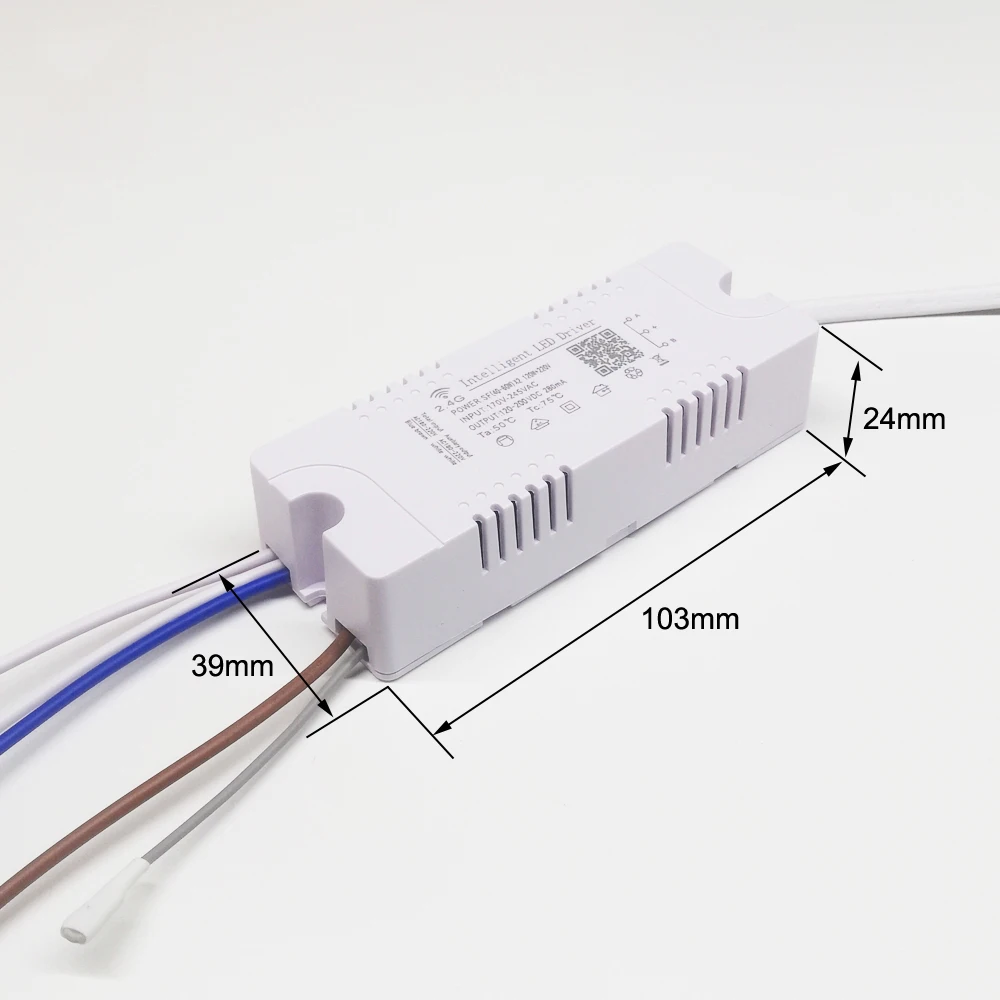 (40-60W)x2 120W+220V 2.4G remote control LED driver, with relay output 220V for auxiliary light, APP controlled LED transformer