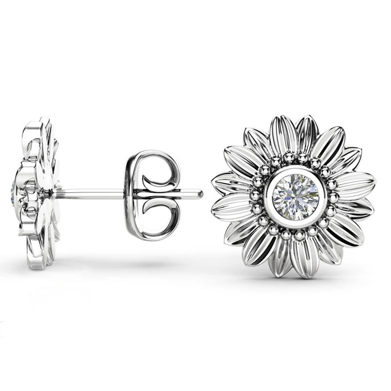 Women's Trendy Sunflower Stud Earrings