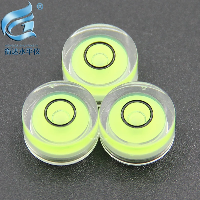 100pcs 12 * 6mm Mini horizontal bubble bead horizontal bubble plastic level bubble circular acrylic level