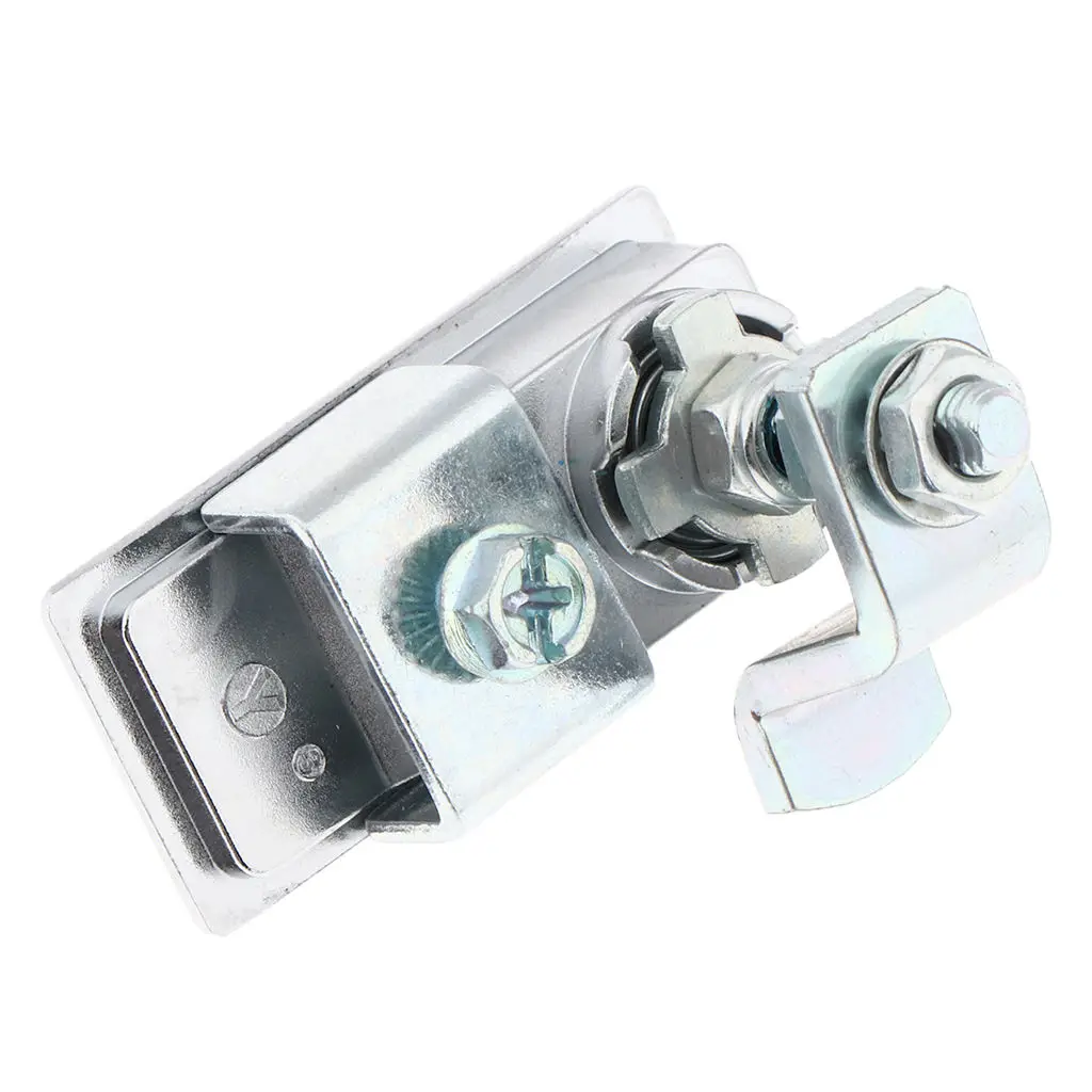 Marine Grade Zinc Aluminum Compression Flush Pull Lock Mounted Latch for Horsebox Locker Trailer Silver