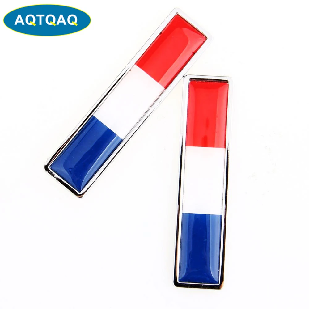 1 Pair Country National Flag France Hot Metal Stickers Car Styling Motorcycle Accessories Badge Label Emblem Car Stickers