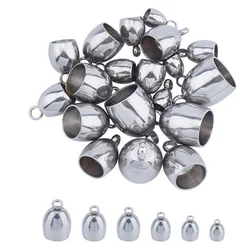 20pcs 3/4/5/6/8mm Stainless Steel Clasps Hooks Cords End Caps Cord For Jewelry Making Bracelet Necklace DIY Jewelry Findings