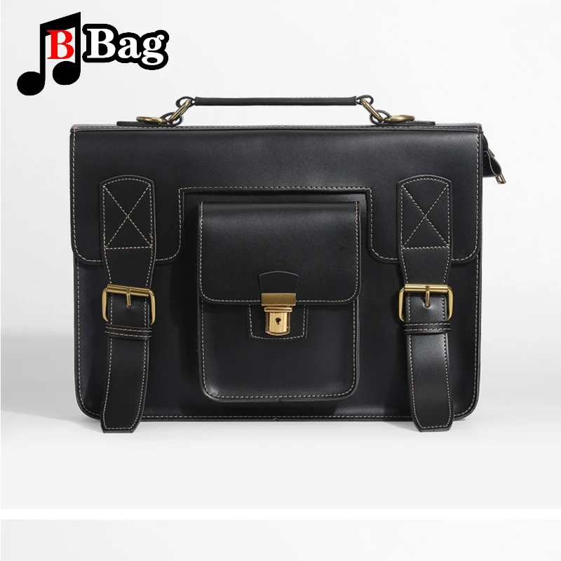 Imagem -02 - Mochila de Couro Vintage para Mulheres Pasta de Grande Capacidade Bolsa de Ombro Dura Bolsa Mensageiro Uniforme jk Marca de Luxo Feminina