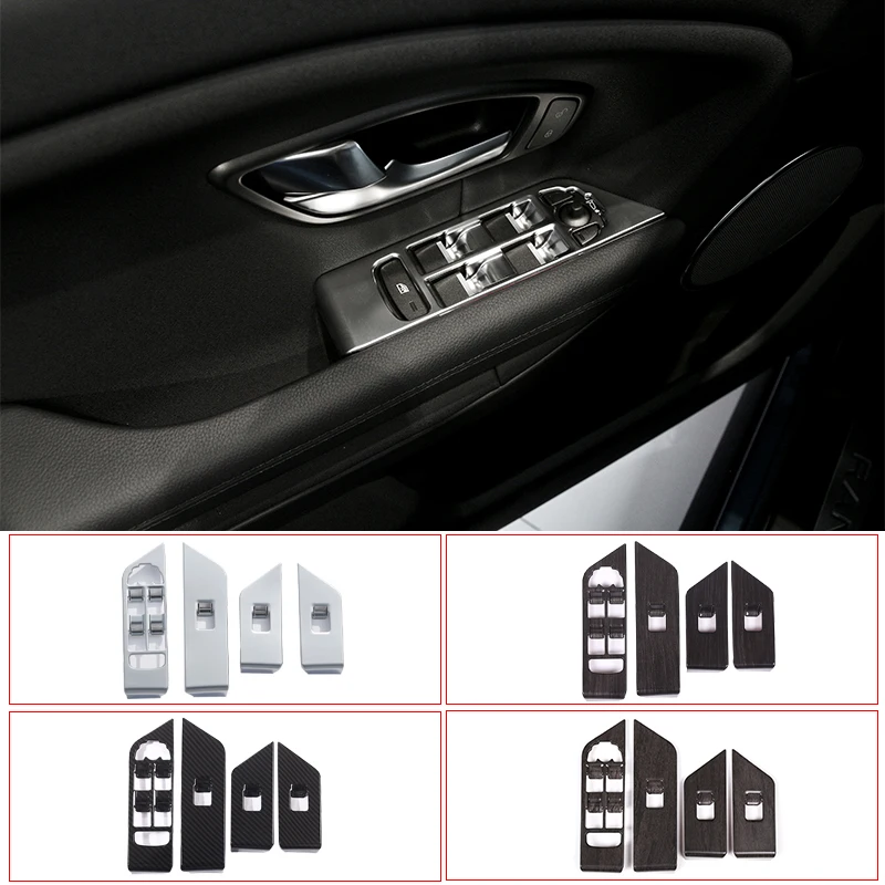 

4 Pcs ABS Interior Window Lift Button Frame Cover Trim For Land Rover Range Rover Evoque 2012-2018 Car Accessories