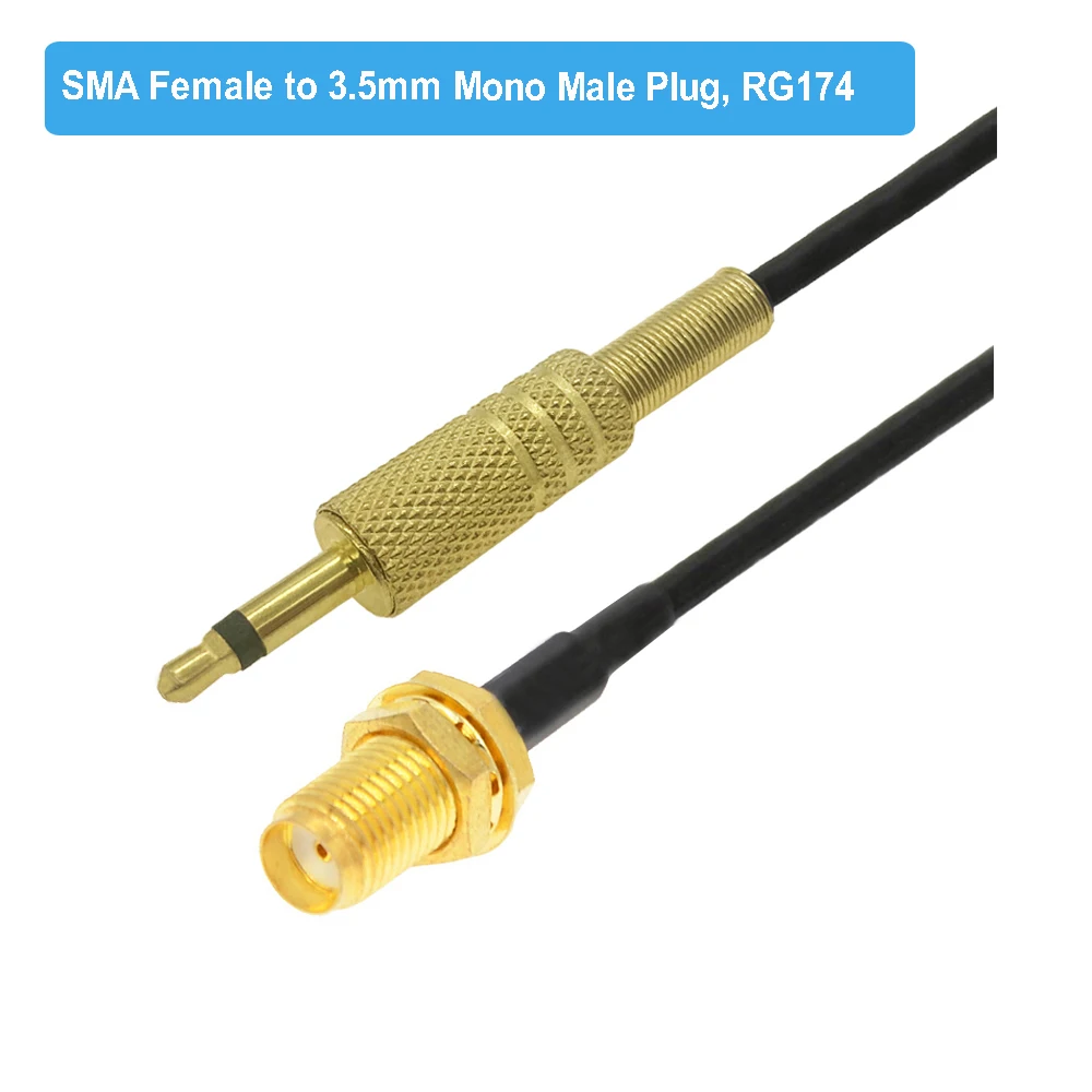 SMA Female Jack to 3.5mm Mono 1/8